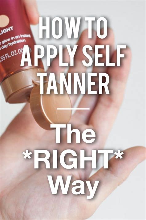 how to apply self tanning.